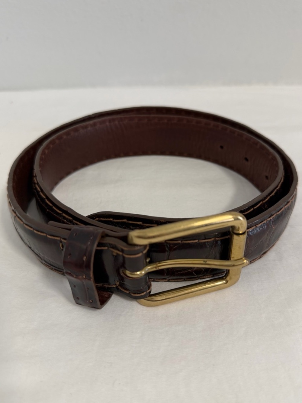 TARDINI Genuine Caiman Crocodile  Belt 32”